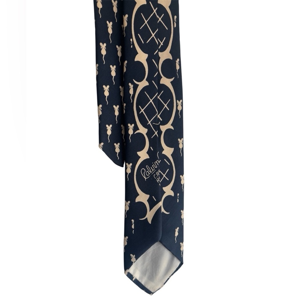 Calvin Curtis Cravateur Mens Vintage Mouse Print neck Tie 2.75” Narrow Collector - Picture 2 of 7